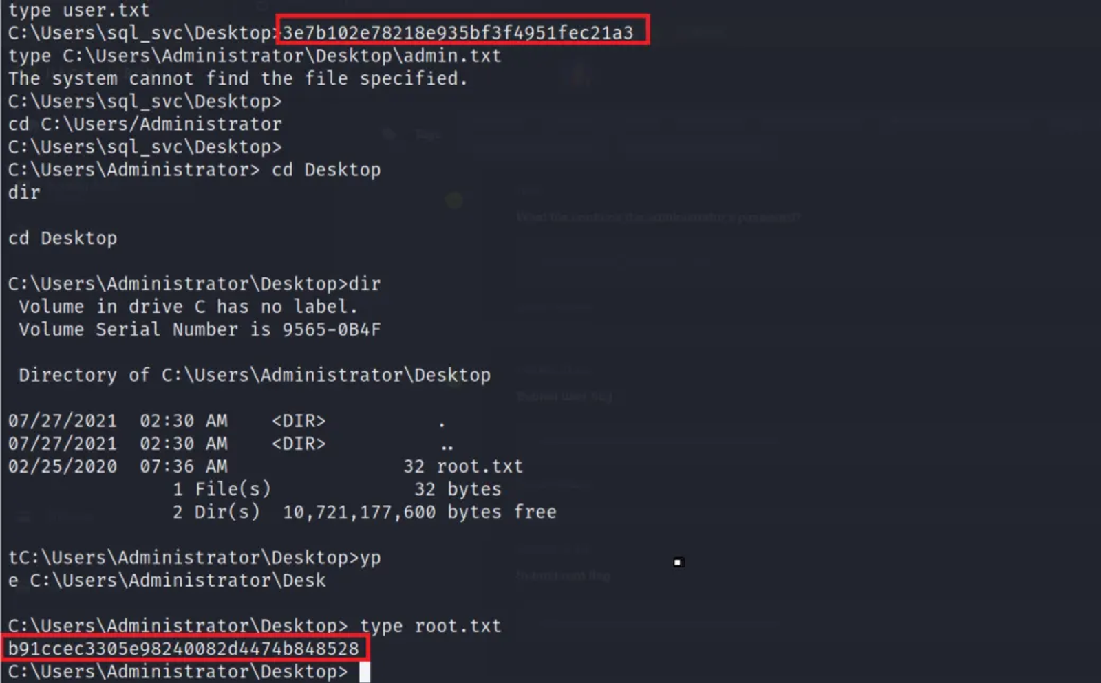 The User and the Root Flag