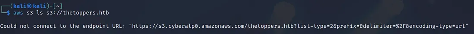 Listing the s3 Buckets in the Amazon s3 Servers