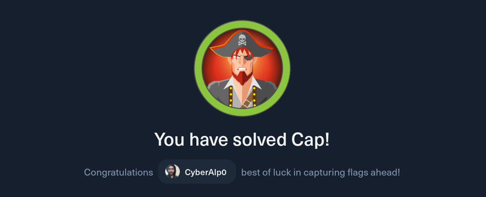 HTB Labs — Red Teaming Track— “Cap” Machine Walkthrough | By: CyberAlp0