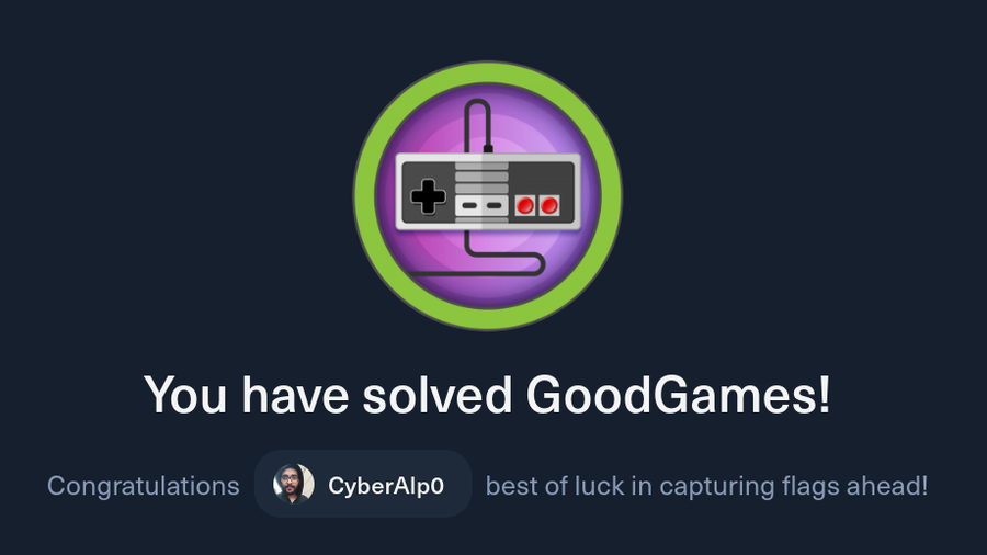 HTB Labs — Red Teaming Track— “GoodGames” Machine Walkthrough | By: CyberAlp0
