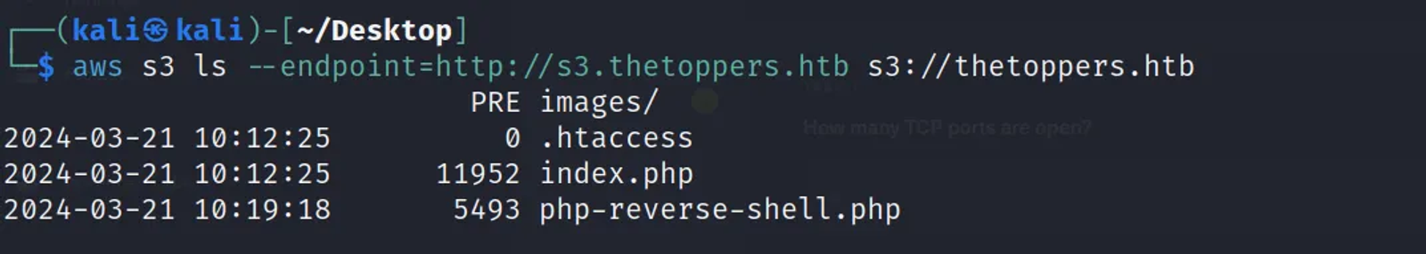 Making sure that the PHP shell script was uploaded successfully to the server.
