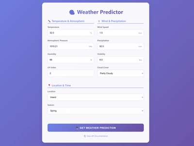 weather predictor home page
