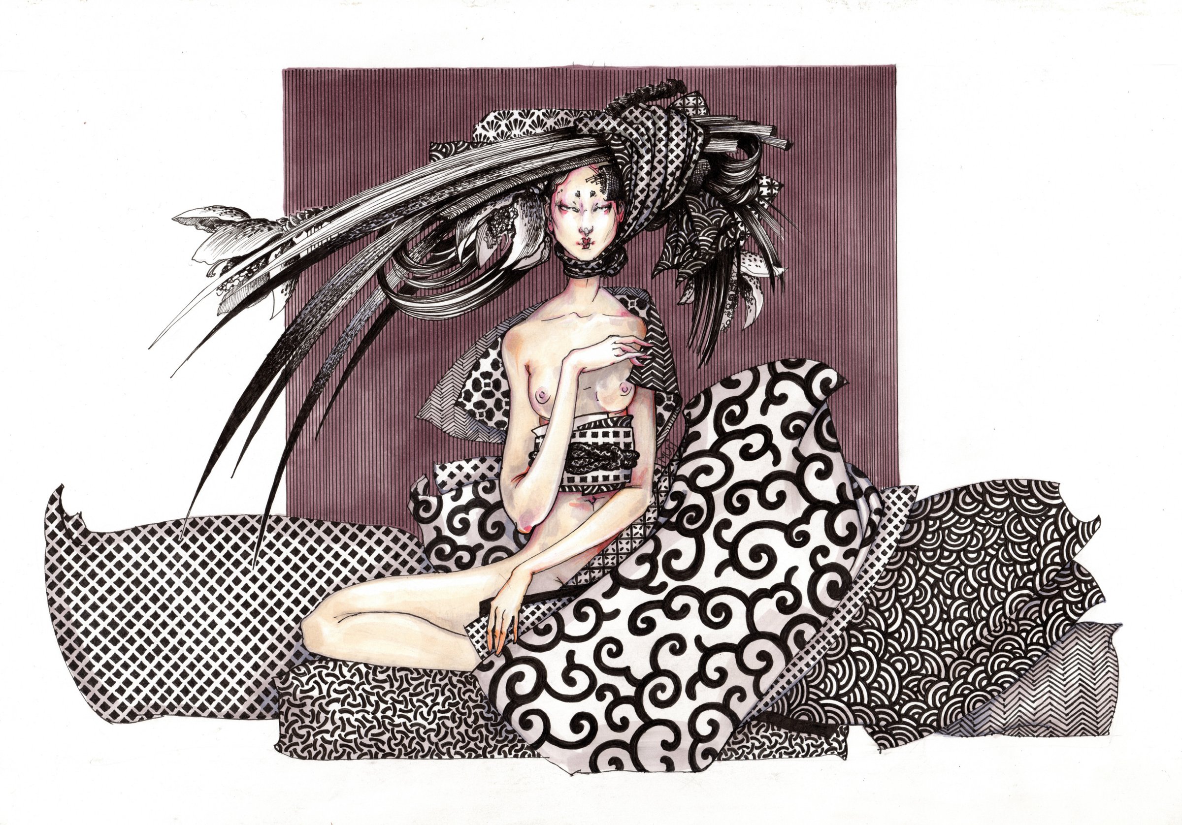 Geisha in Various Kimono