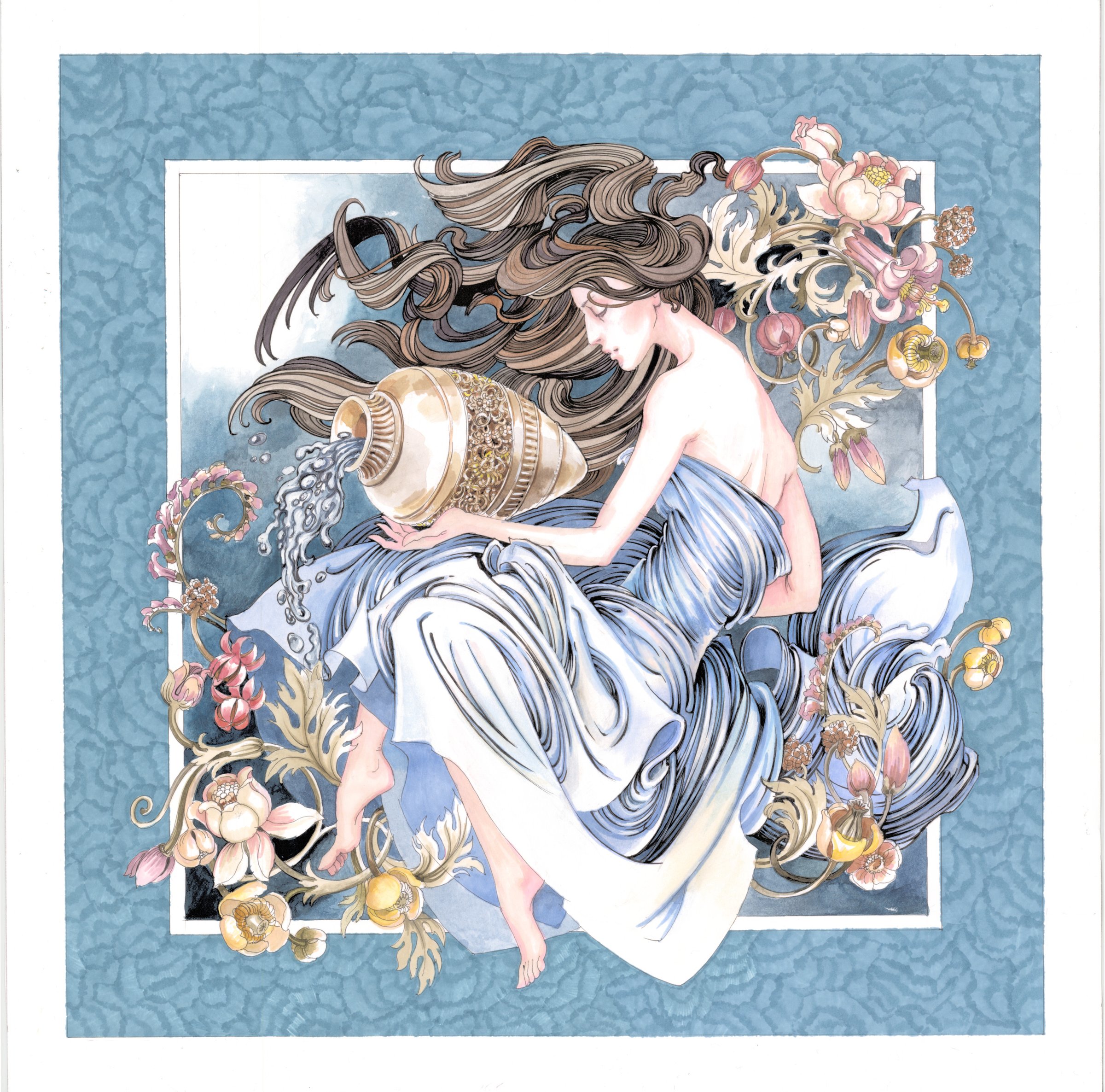 Zodiac Acquarius Shawl