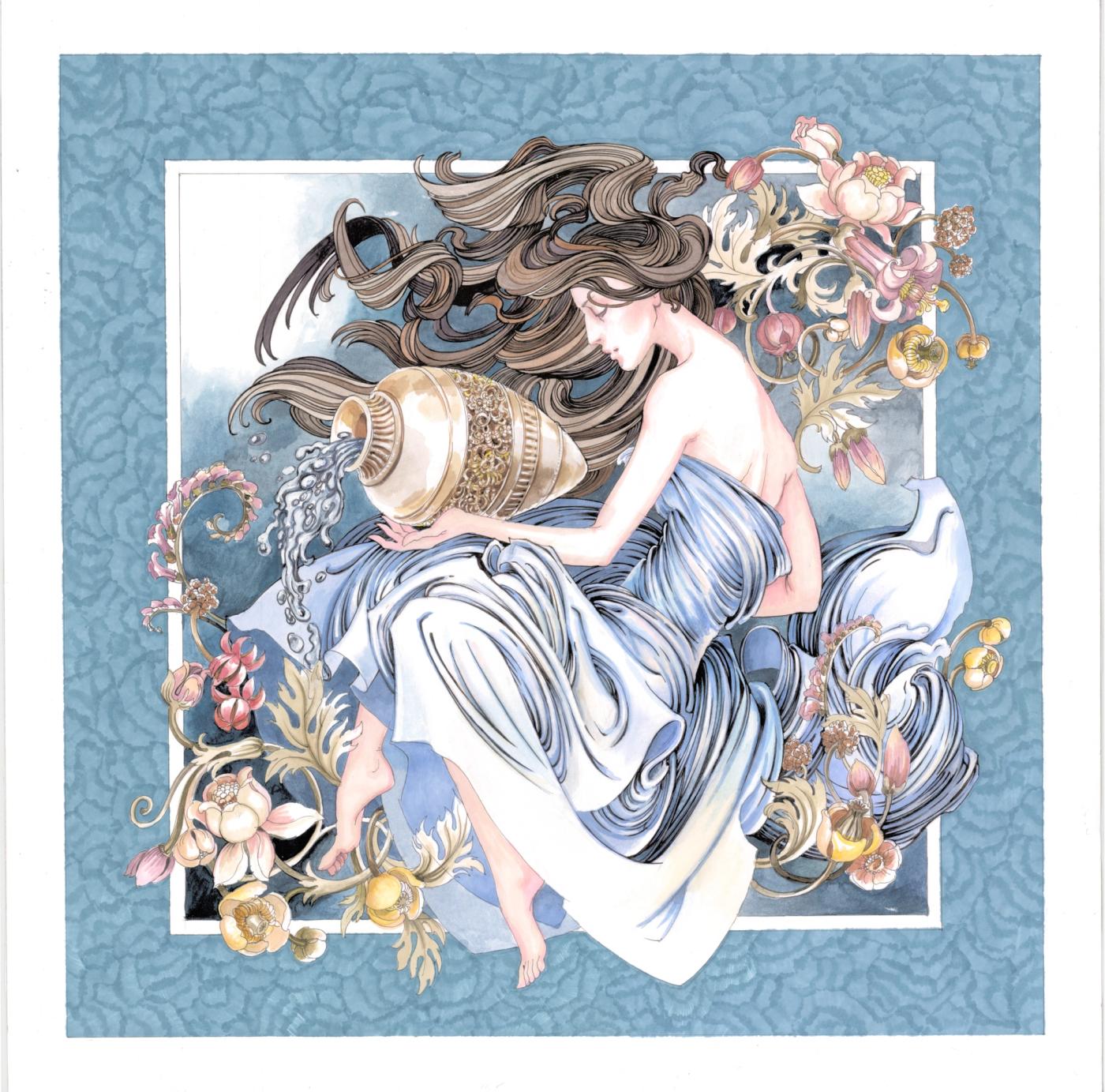 Zodiac Acquarius Shawl