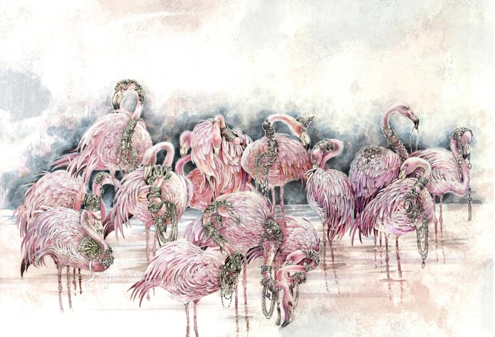 Painting of a Flamingo
