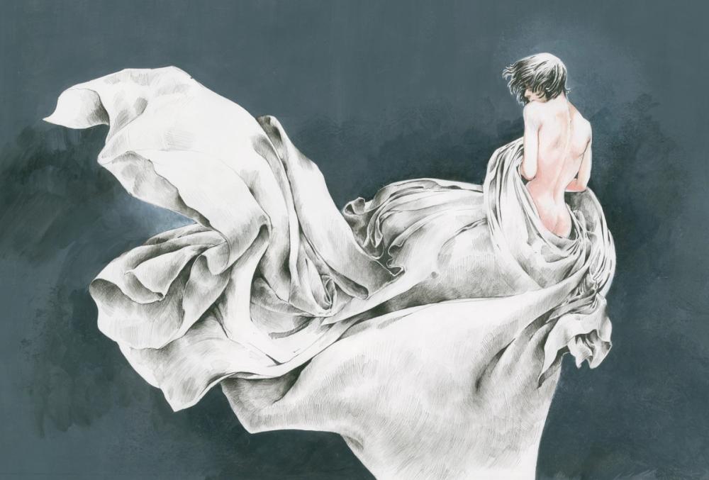 Girl in The Drapery