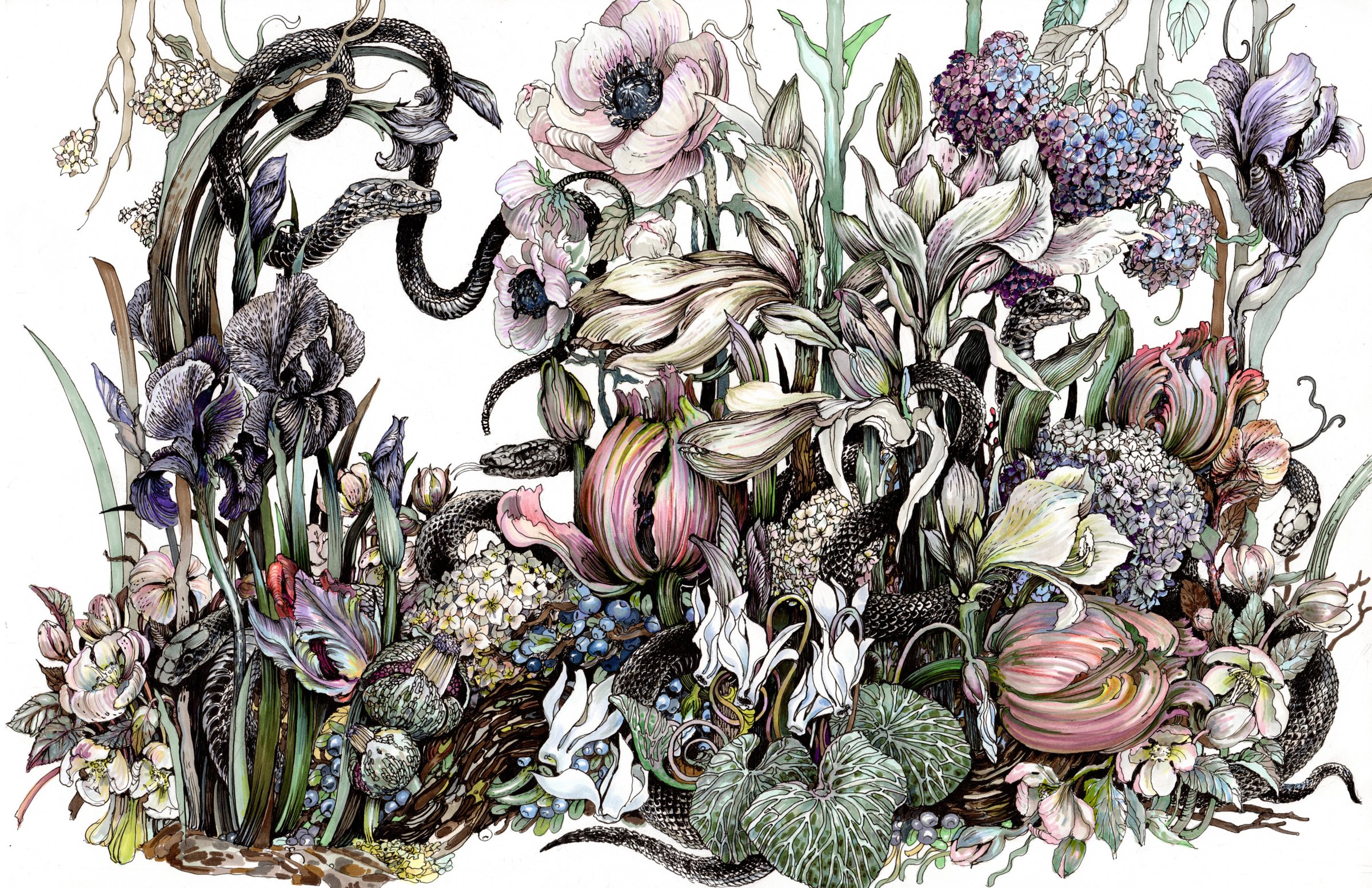 Painting of A Dangerous Garden