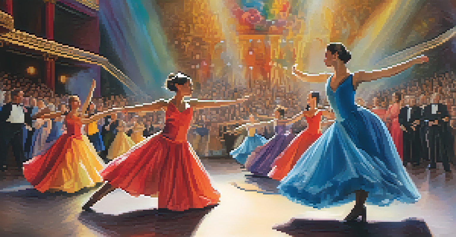 Dancers performing on stage at the Detroit Opera House, with an engaged audience in the foreground.