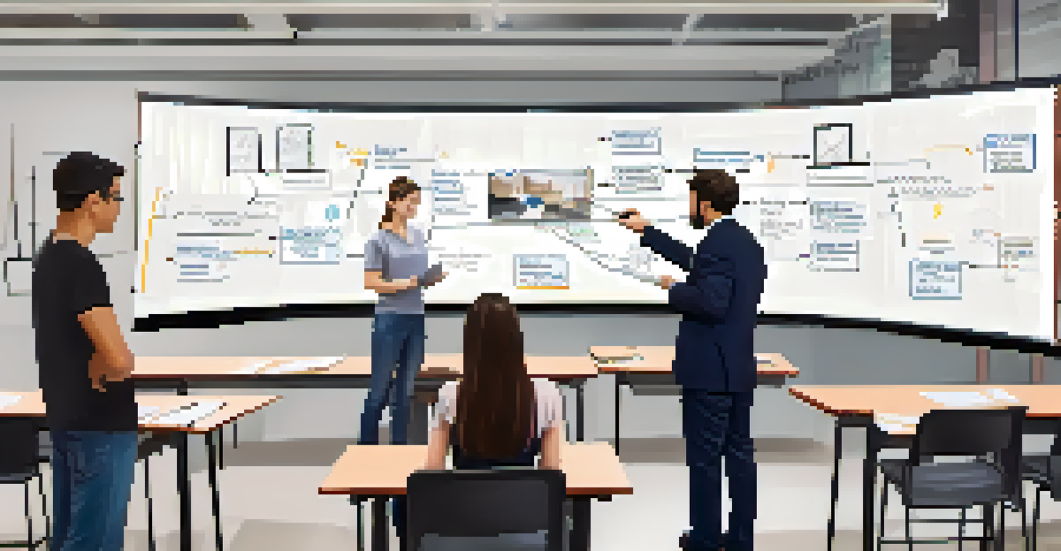 An interactive workshop with industry professionals mentoring students in a modern setting, highlighting collaboration and active participation.