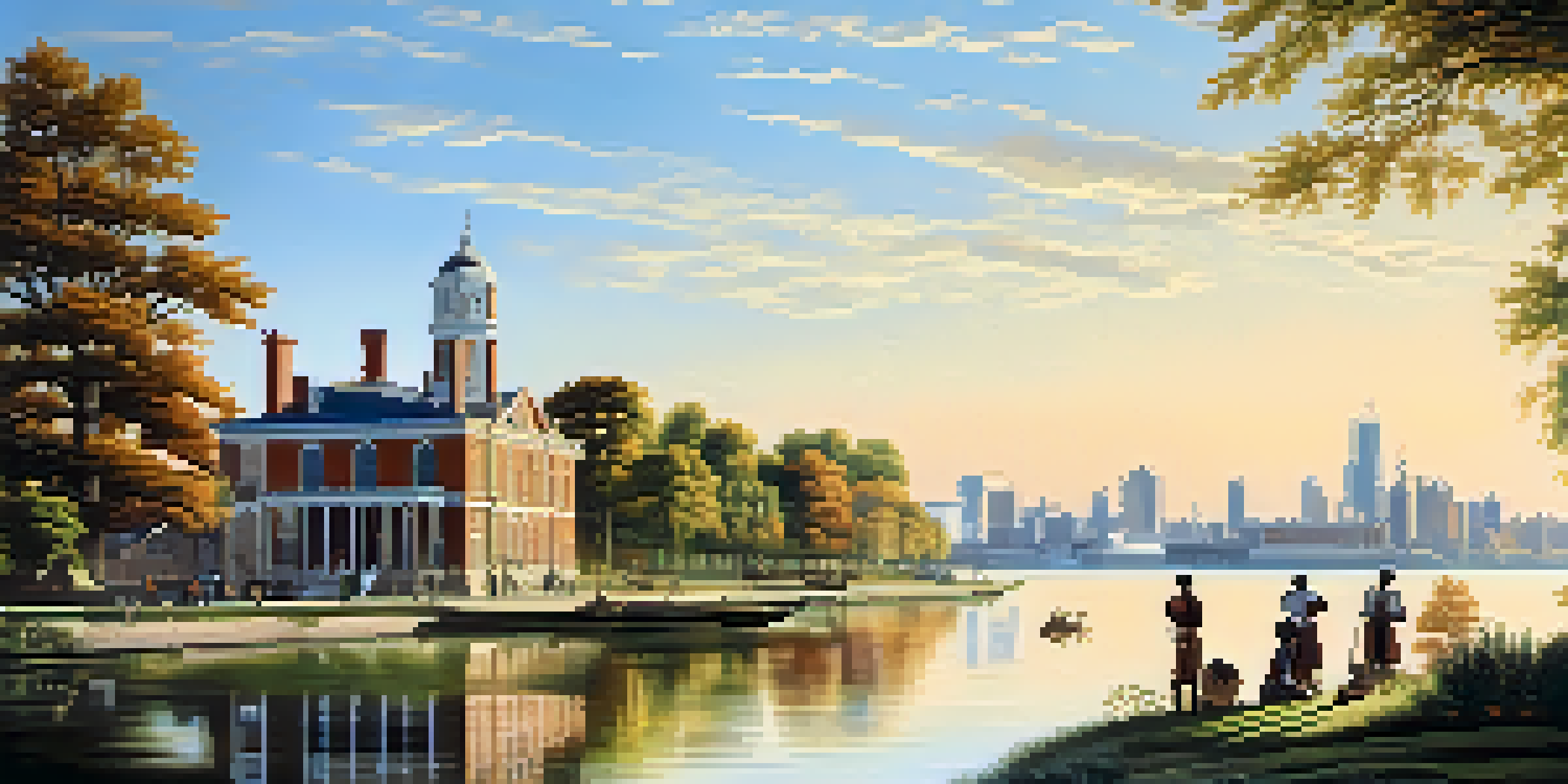 A historic depiction of Detroit in the early 1700s, featuring colonial architecture and settlers alongside Native Americans near the Detroit River.
