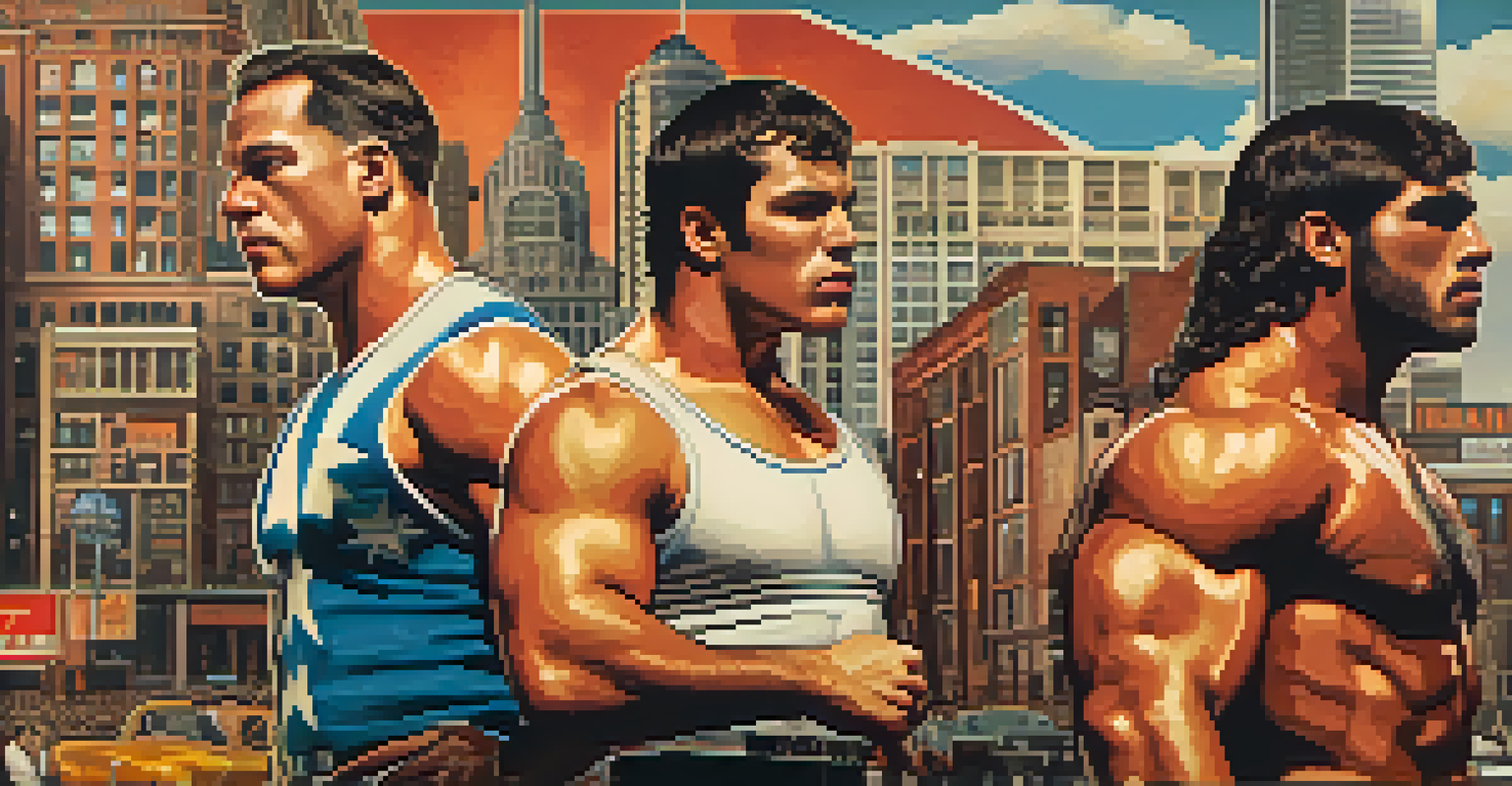 A collage of iconic wrestlers and Detroit landmarks, showcasing the rich history of wrestling in the city.