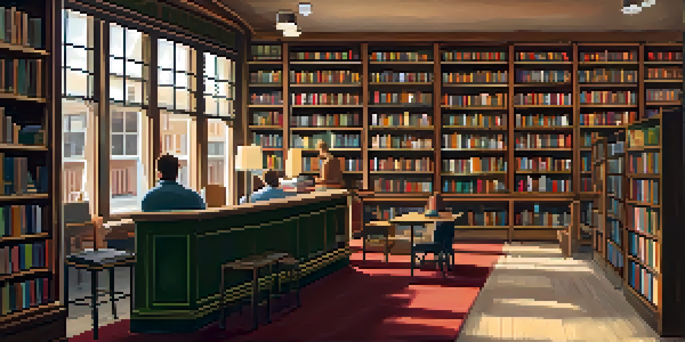 A warm and inviting local bookstore in Detroit with shelves of books and a reading nook by a window.