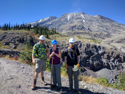 Mount St. Helens Institute volunteers on Ape Canyon trail.