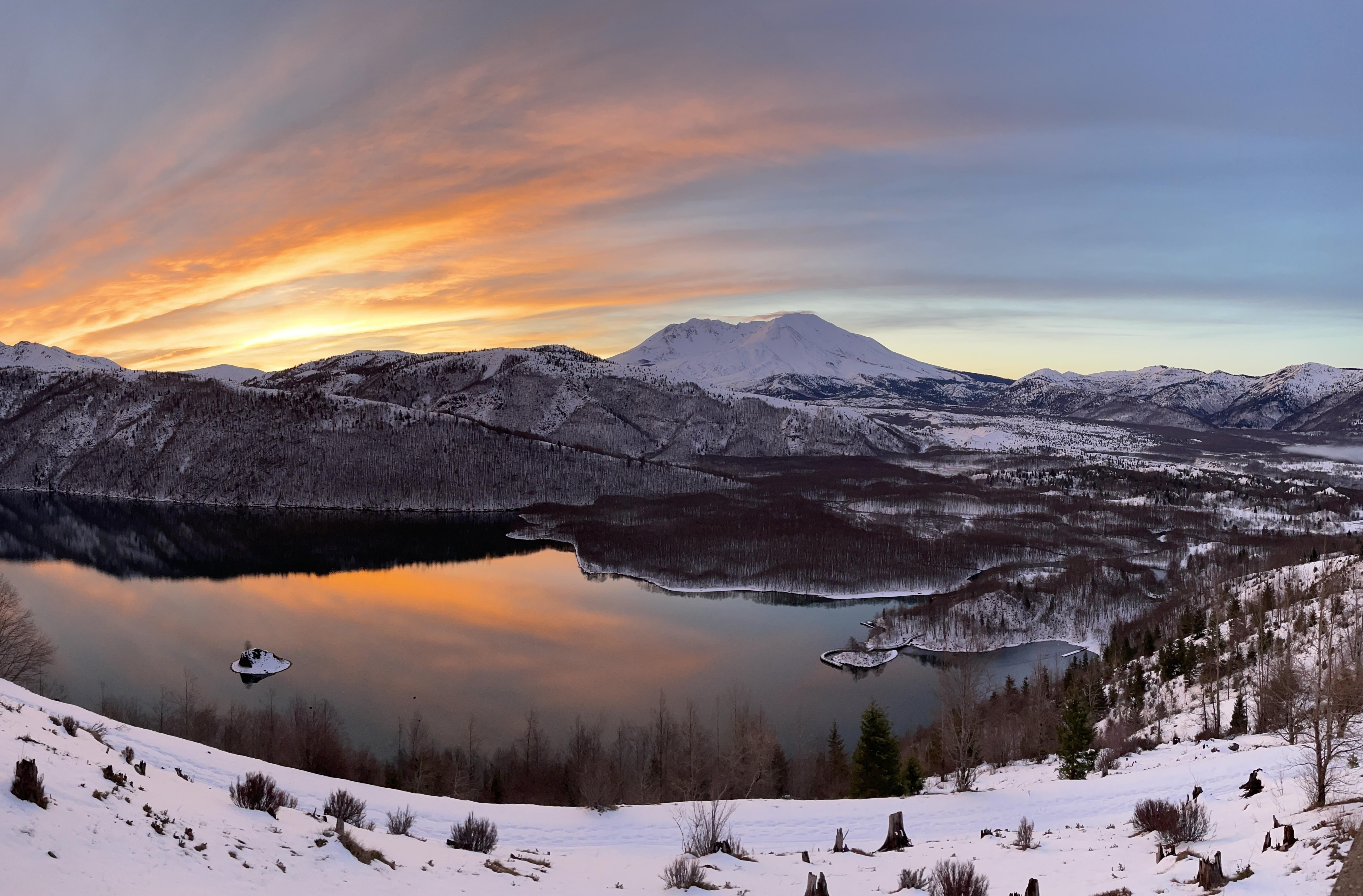 Mount St. Helens at sunrise