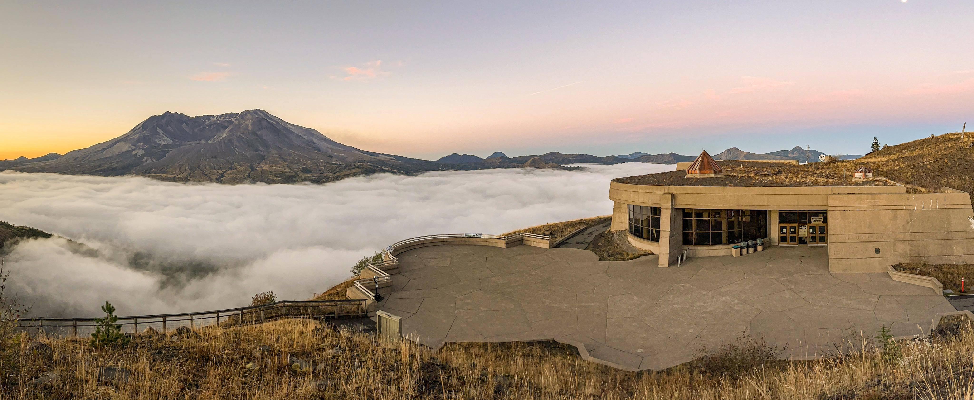 Johnston Ridge Observatory, Mount St. Helens, and a sea of clouds