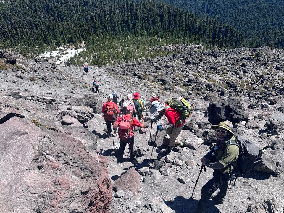 Monitor Ridge route @ the Elbow looking down @ Kiwi Camp