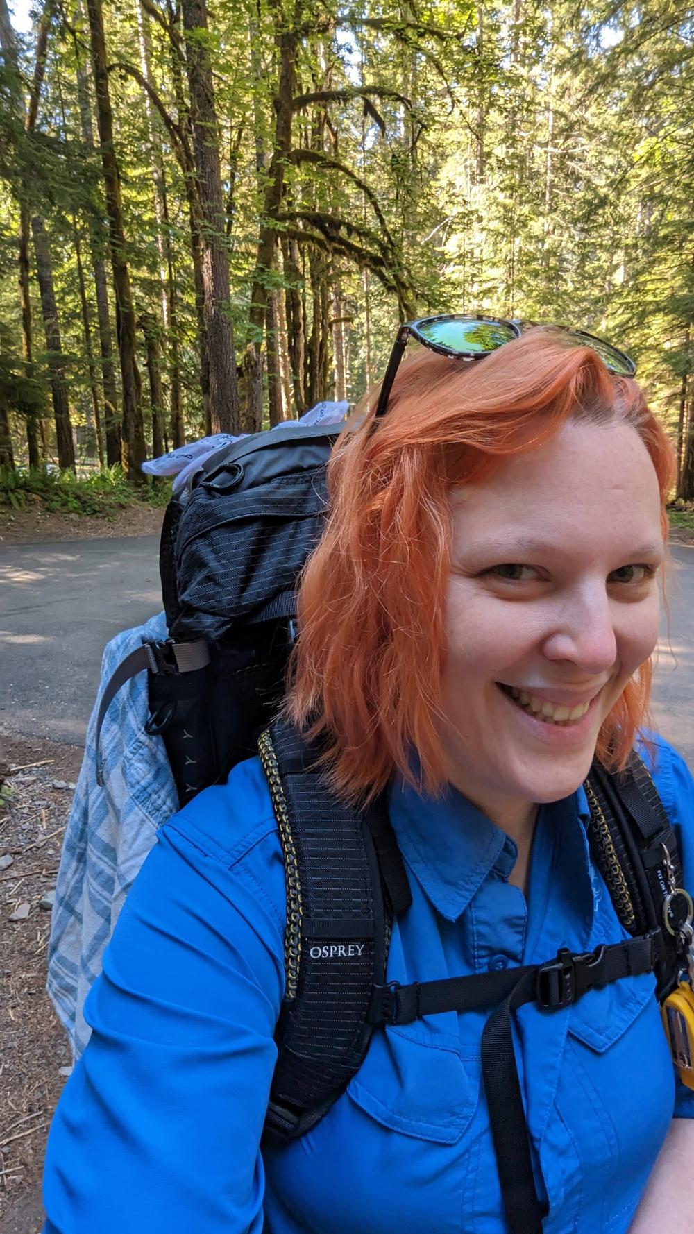 MSHI staff member Shelby ready for a hike!