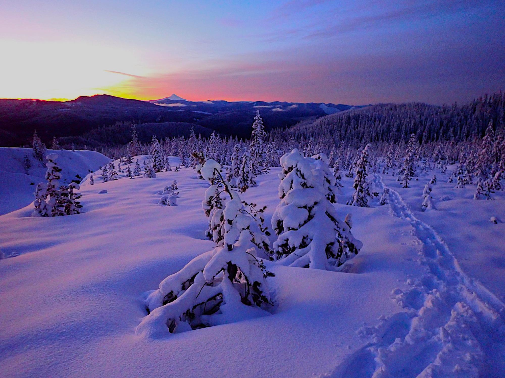 Sunrise on the Climbing Route
