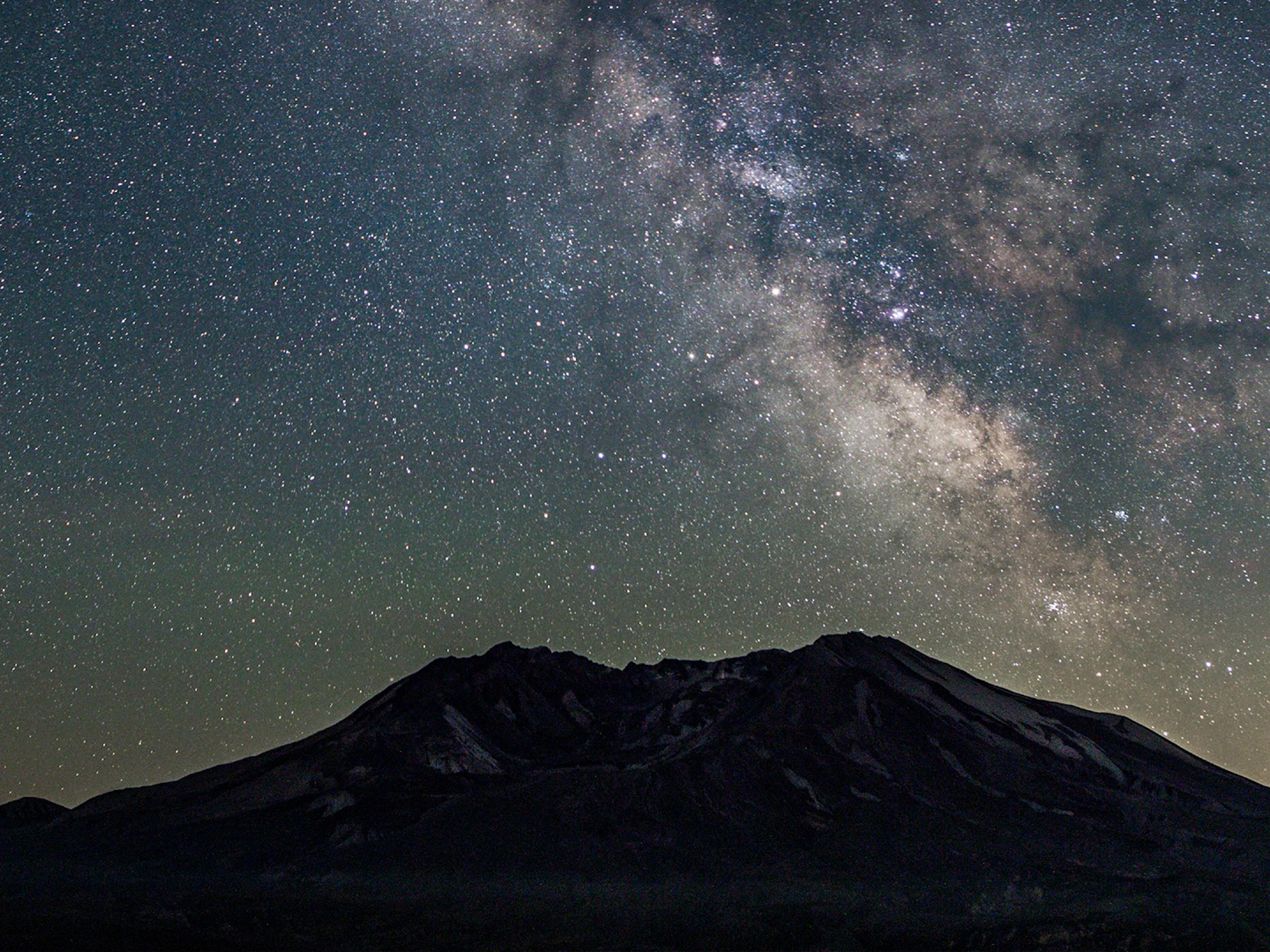 Milky Way and Mount St. Helens
