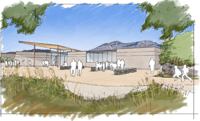 Artist's rendering of a remodeled science and learning center