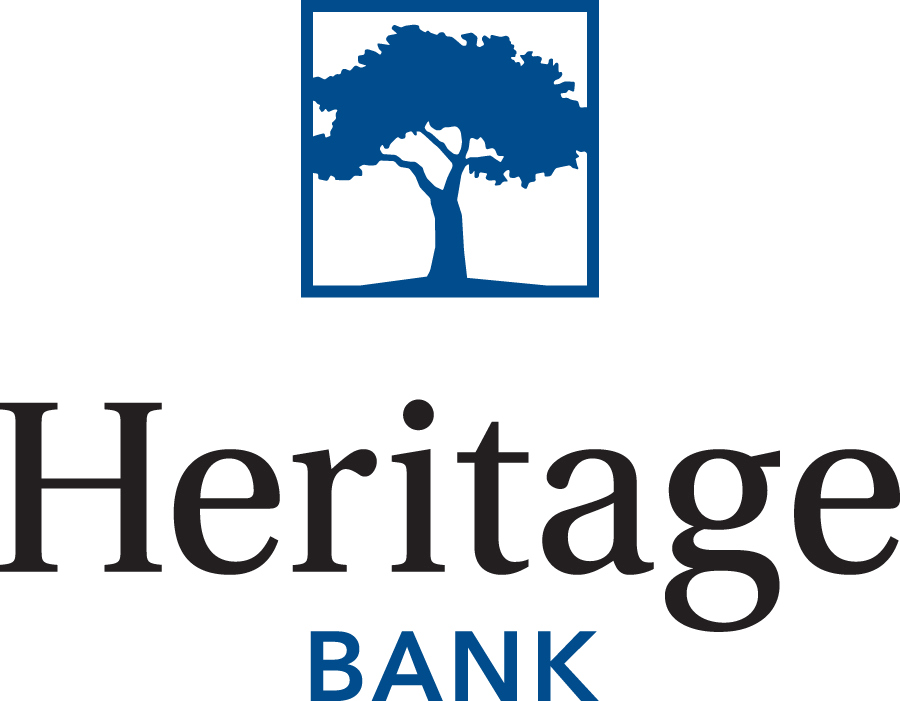 Heritage Bank logo: a blue tree above the words "Heritage Bank"