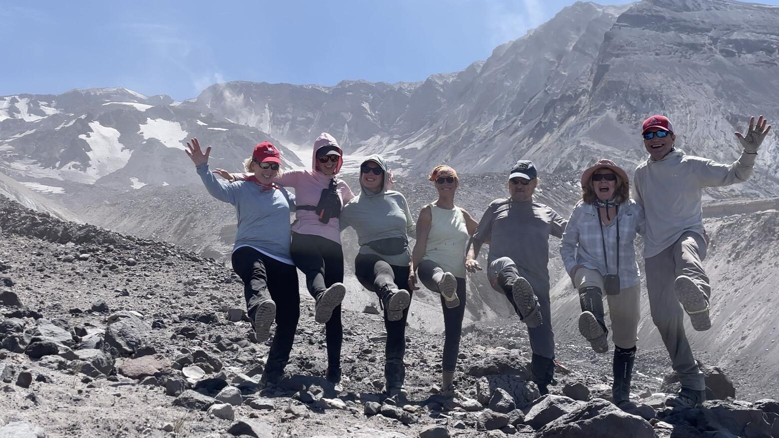 At the mouth of the crater
