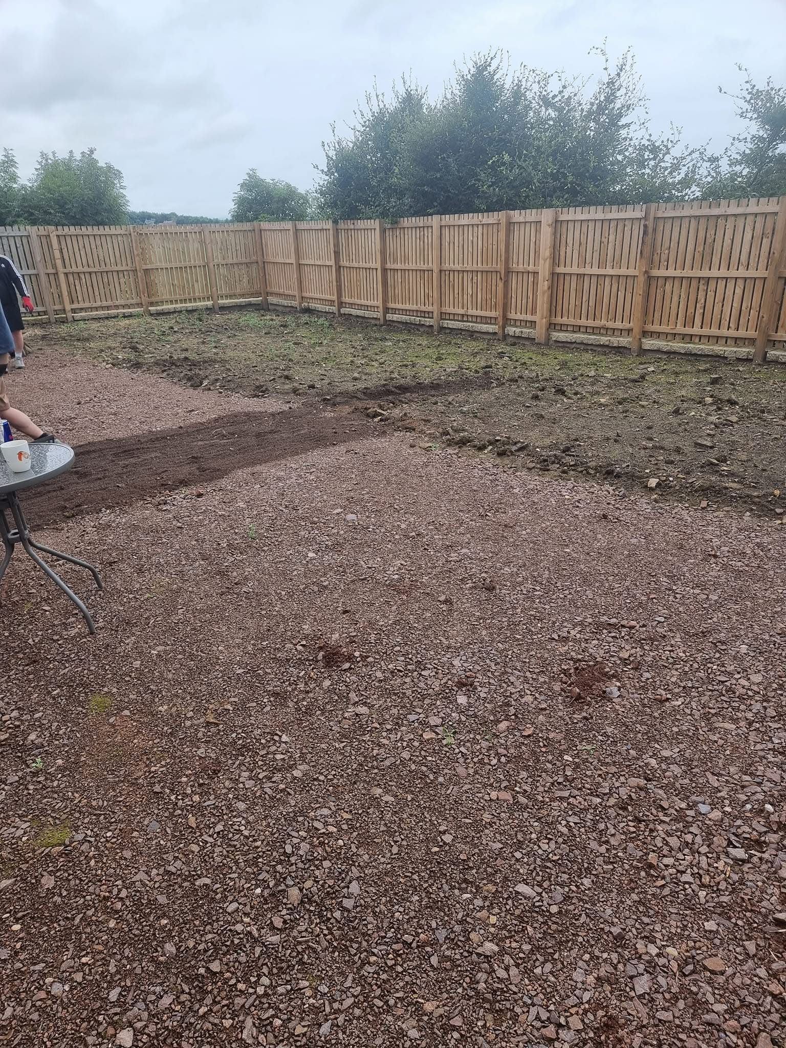 Landscaping before