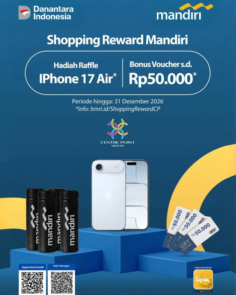 Shopping Reward Mandiri: Win an iPhone 17 Air