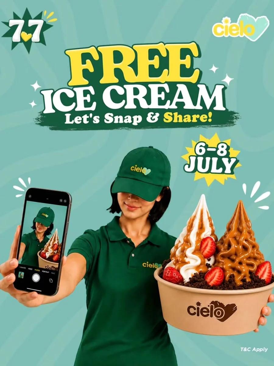 7.7 Free Ice Cream: Free Single Swirl
