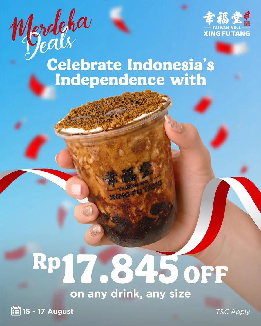 Merdeka Deals: Rp17.845 Off Any Drink