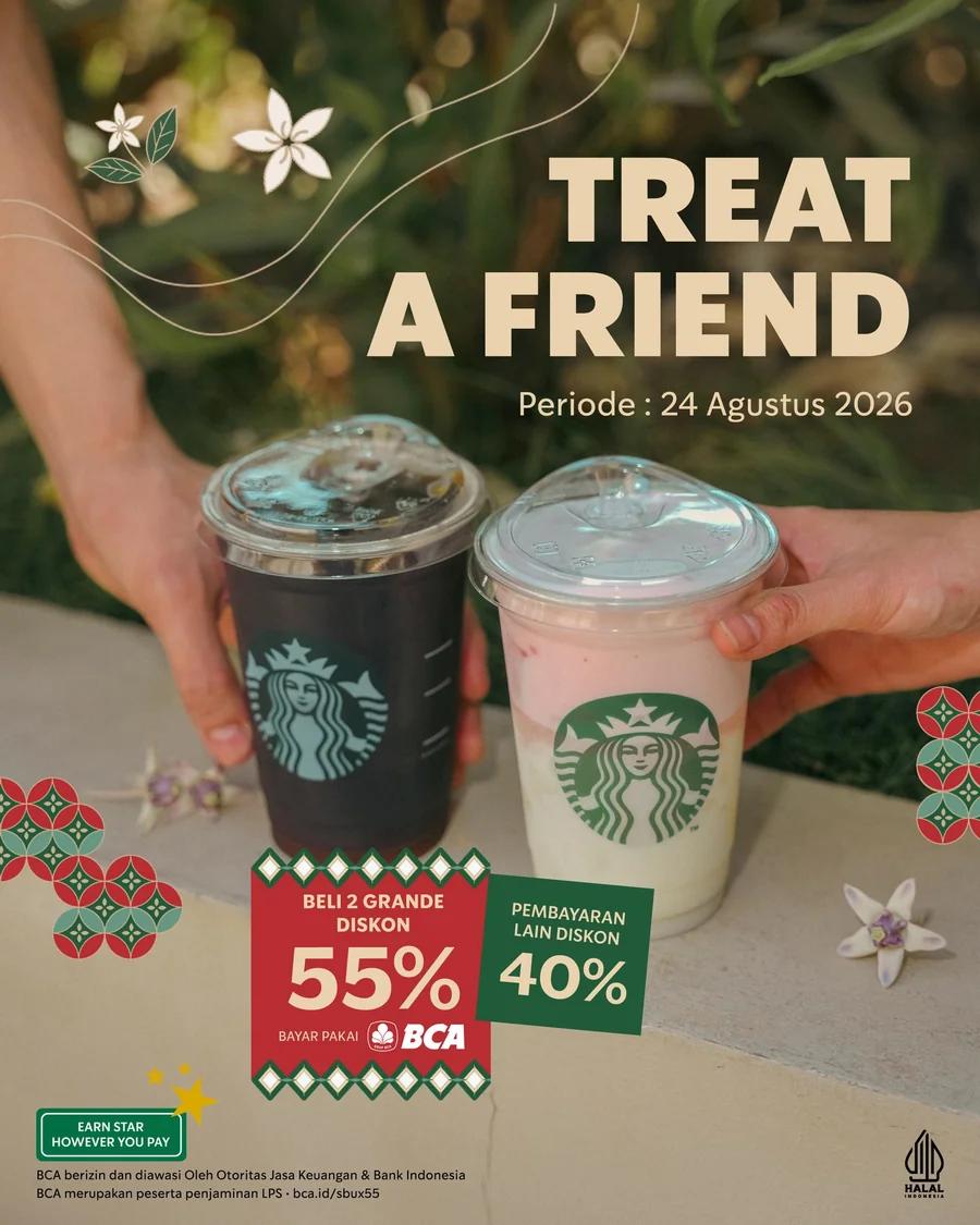 Treat A Friend: Beli 2 Grande Diskon hingga 55%
