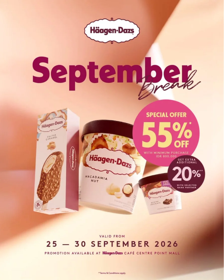Häagen-Dazs: 55% OFF Min. Transaksi Rp800.000