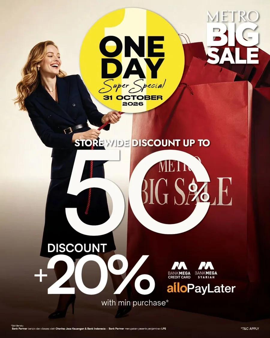 METRO One Day Super Special: Storewide Up to 50% + Extra 20%