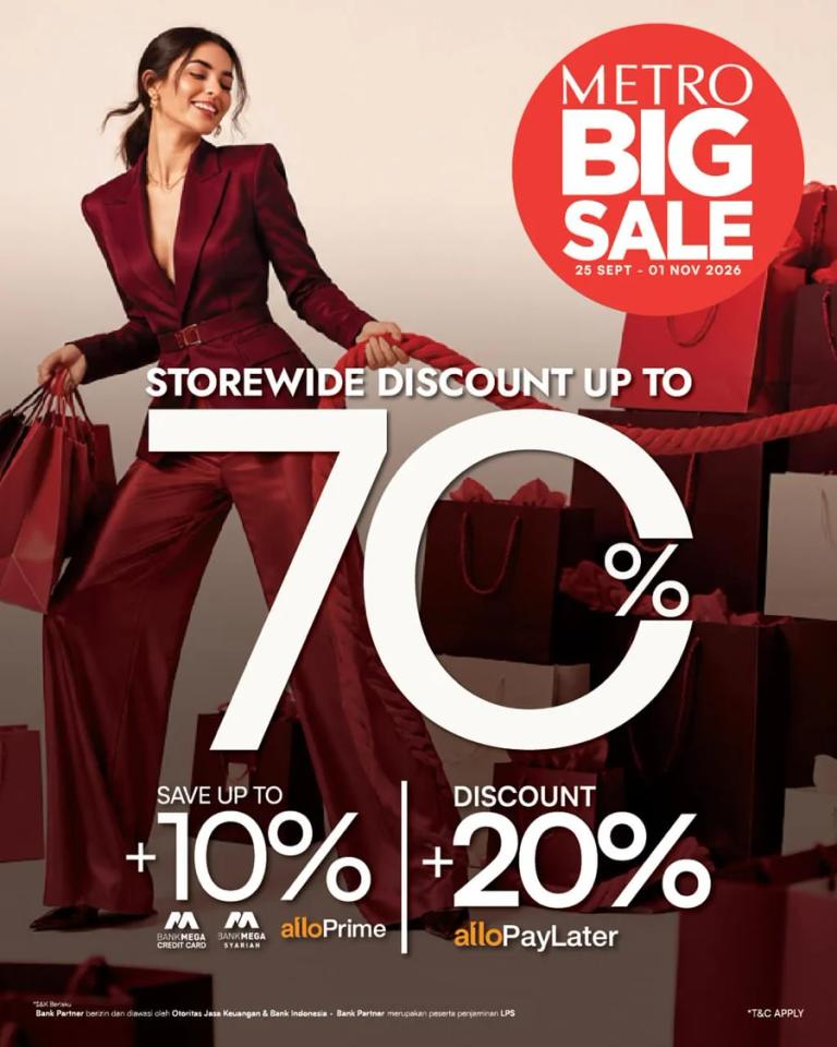 METRO Big Sale: Diskon hingga 70%