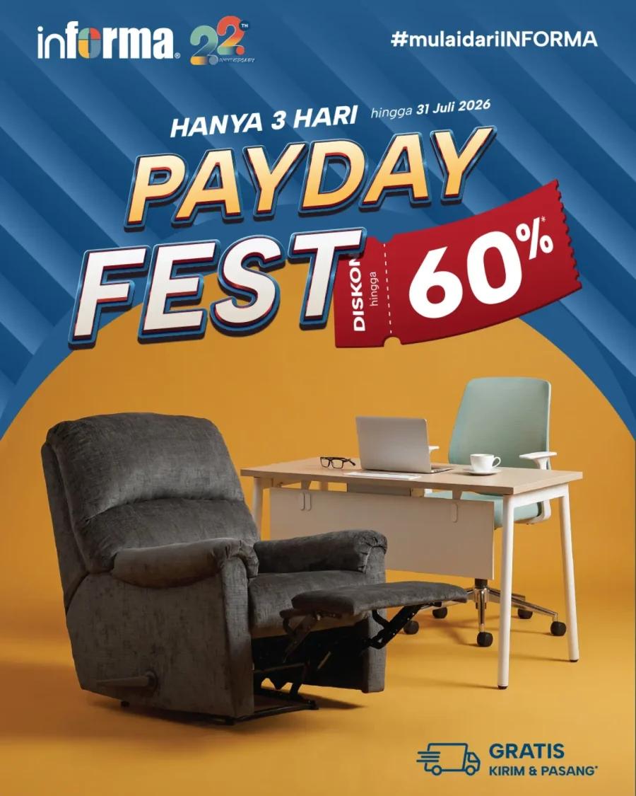 INFORMA: Payday Fest, Diskon hingga 60%