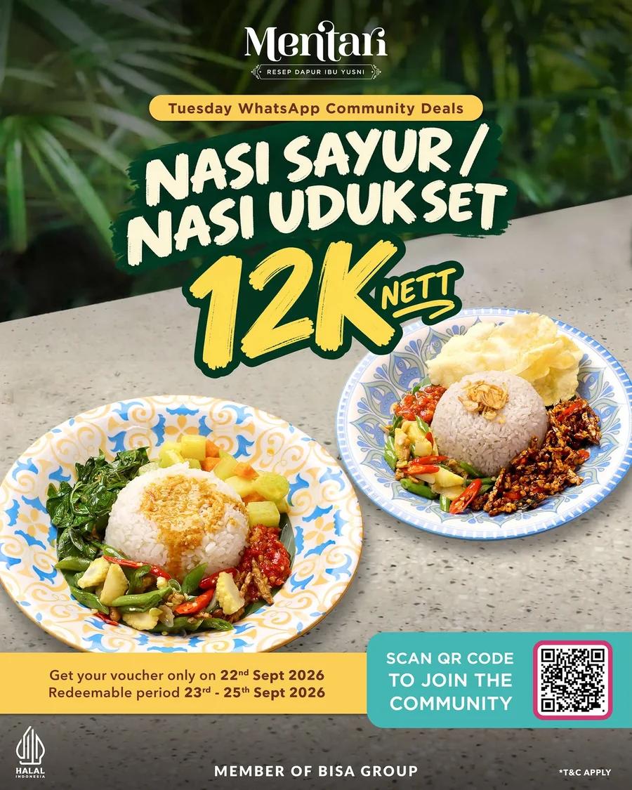 Tuesday Treats: Nasi Uduk atau Nasi Sayur Set Rp12.000 Nett