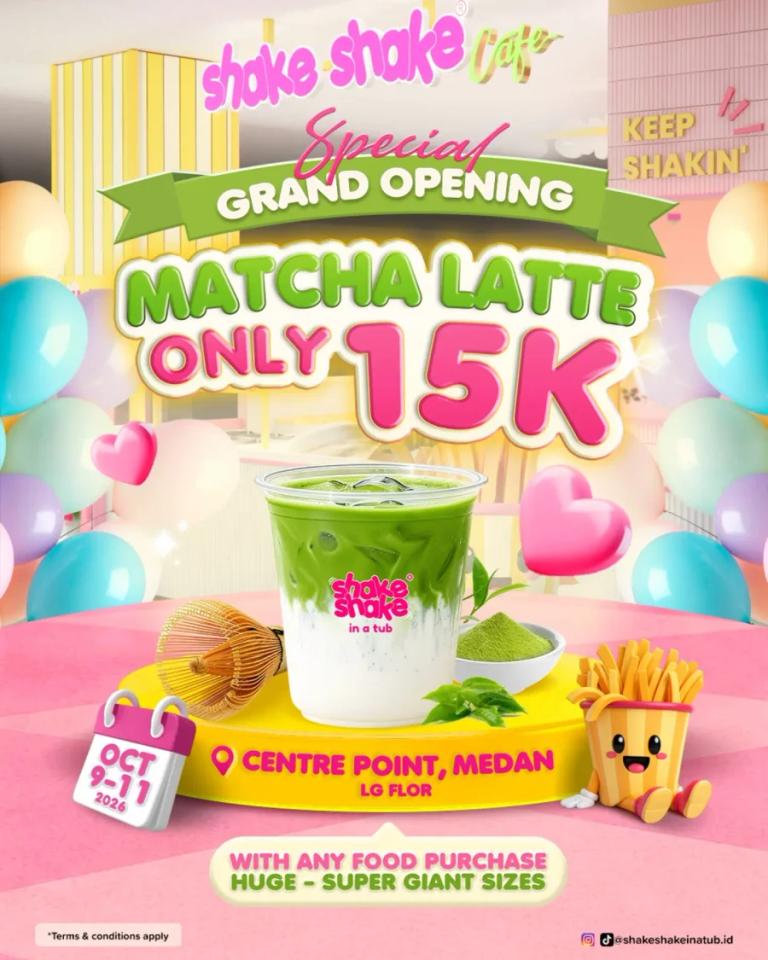 Grand Opening: Matcha Latte Only Rp15K