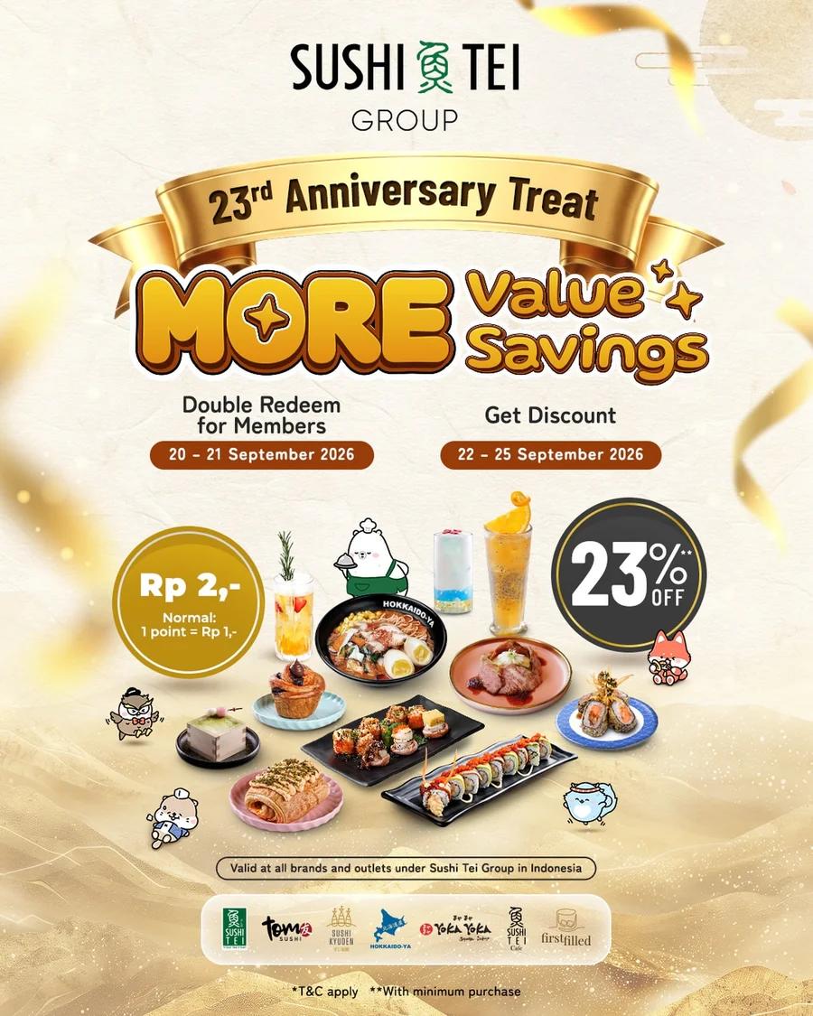 Sushi Tei Group 23rd Anniversary Treat
