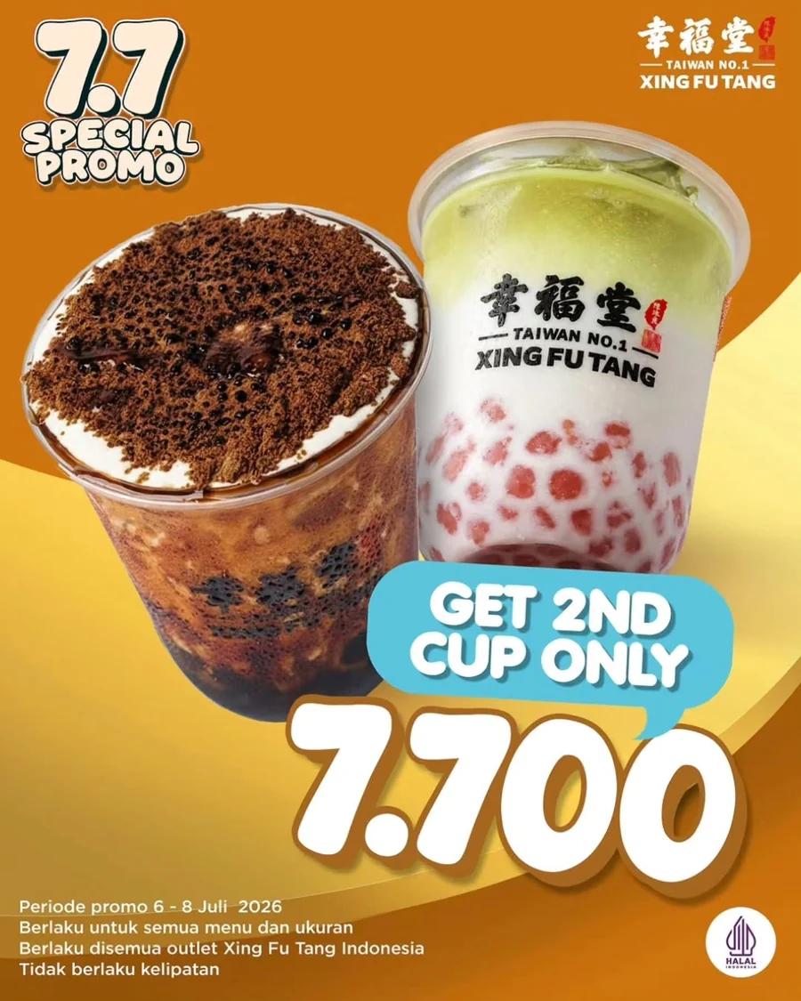7.7 Special: Buy 1, Get 2nd Cup for Rp7.700