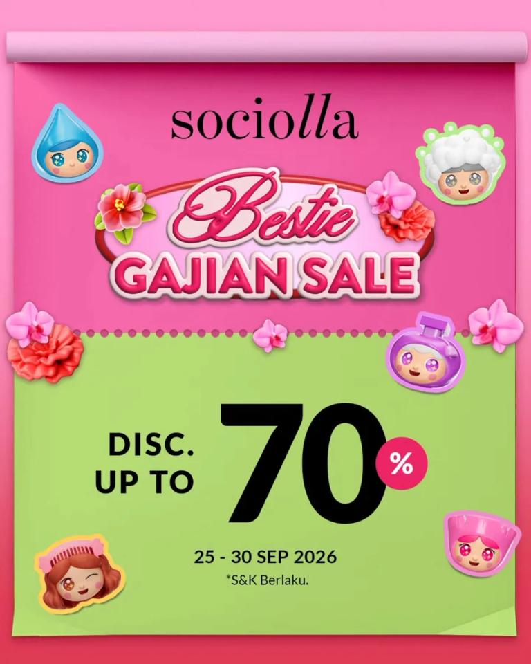 Bestie Gajian Sale: Diskon hingga 70%