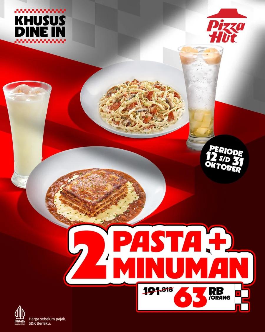 2 Pasta + 2 Minuman Rp63 Ribuan/Orang