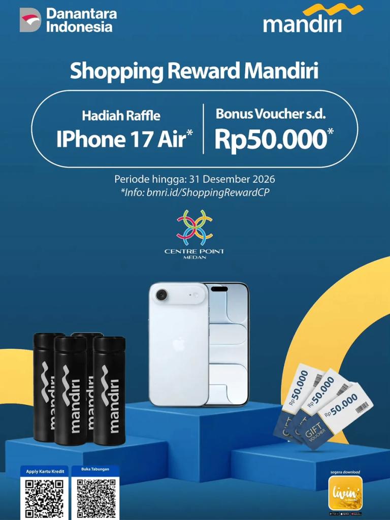 Shopping Reward Mandiri: Win an iPhone 17 Air