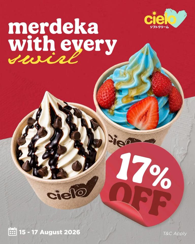 Merdeka with Every Swirl: 17% Off Single Swirl