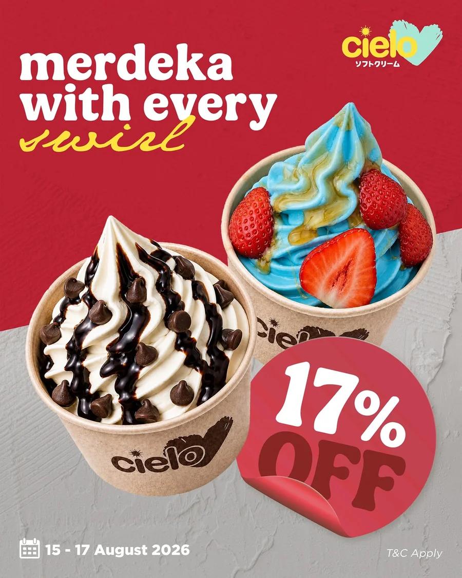 Merdeka with Every Swirl: 17% Off Single Swirl
