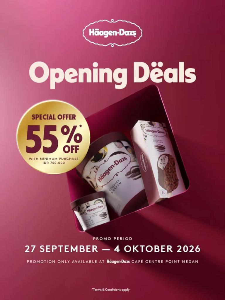 Opening Deals: 55% OFF Min. Pembelian Rp750.000