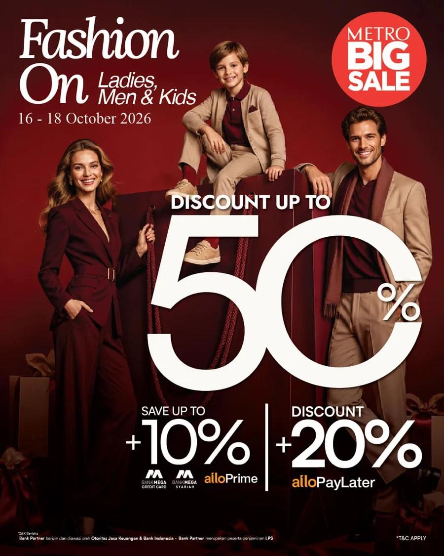 METRO Big Sale Fashion: Up to 50% Off + Extra Discounts