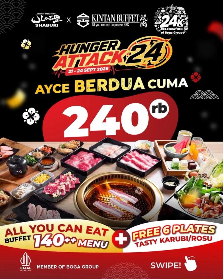 Hunger Attack 24: AYCE Berdua Rp240.000