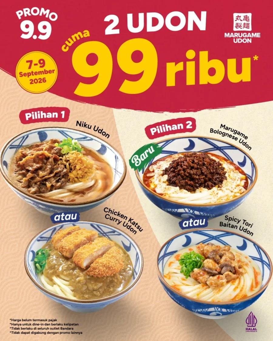 Promo 9.9: 2 Udon Cuma Rp99.000