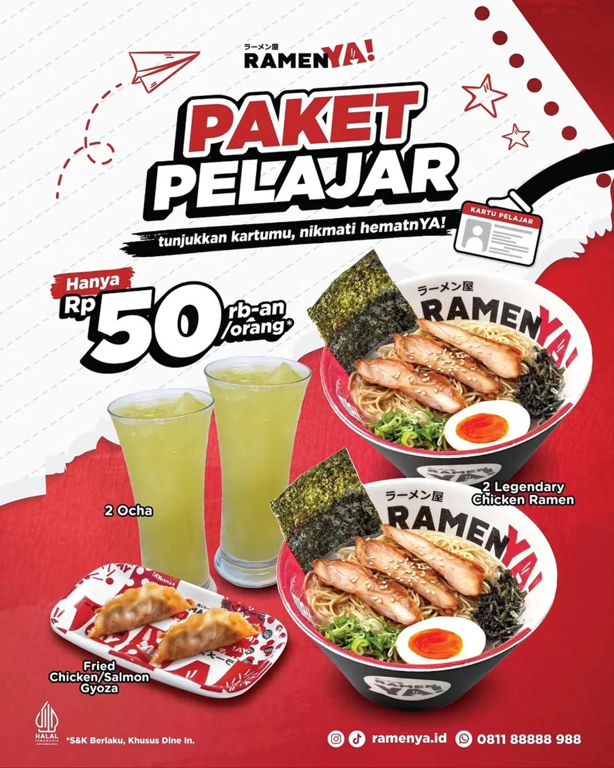 Paket Pelajar: Berdua Rp50.000-an per Orang